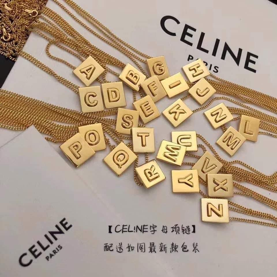 Celine alphabet necklace