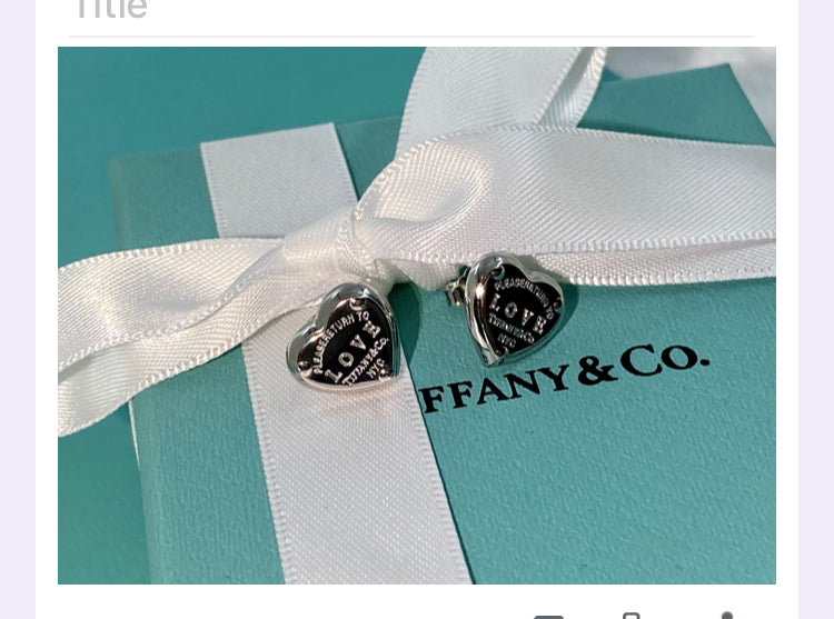 TC heart stamped earrings